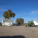 Barn, tractor, and our house
